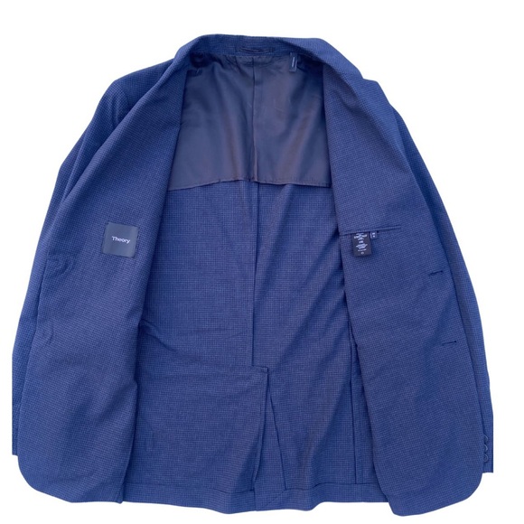 Men’s Theory Clinton Plaid Unstructured Seersucker Blazer - Picture 5 of 10